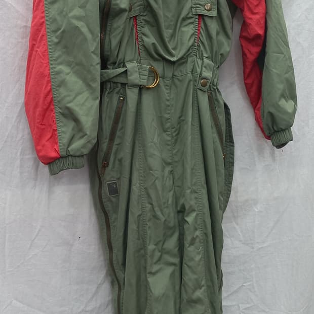 라포네 스키 점프수트 L (100) 올리브/레드