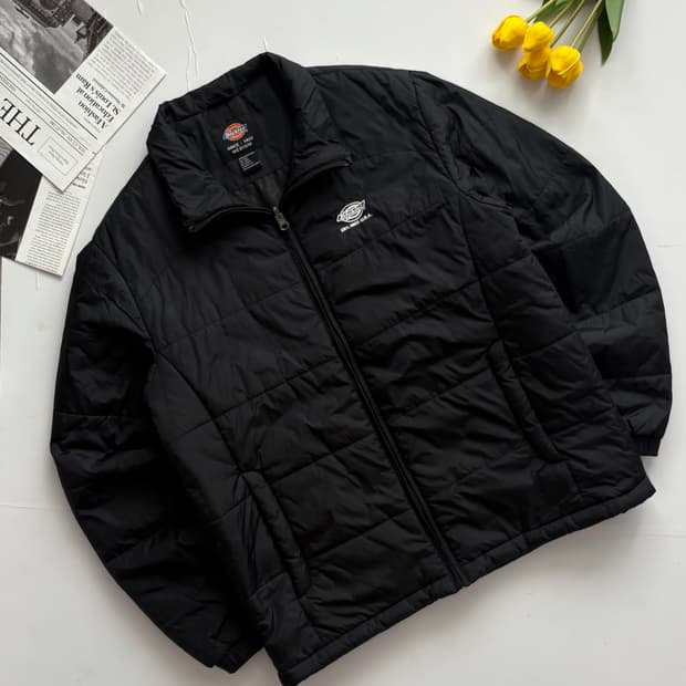 Dickies 디키즈 블랙 퀄팅 경량 패딩 