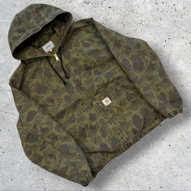 [L] 칼하트 WIP 덕 카모 밀리터리 후드 액티브 자켓 D765