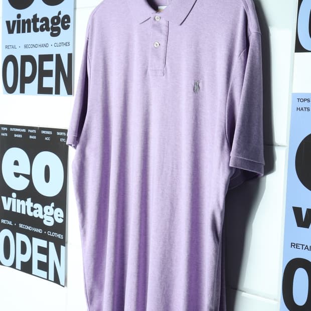 (L-3XL) 폴로 랄프로렌 반팔 카라 티셔츠 USA 연보라-H30557