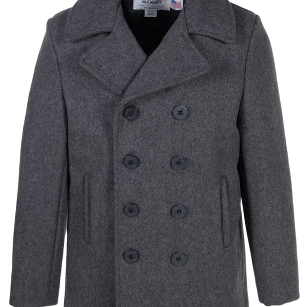 Schott 쇼트 피코트 챠콜 38