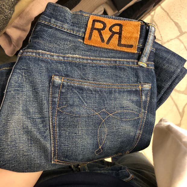 rrl 더블알엘 슬림 스트레이트 핏 28 데님 