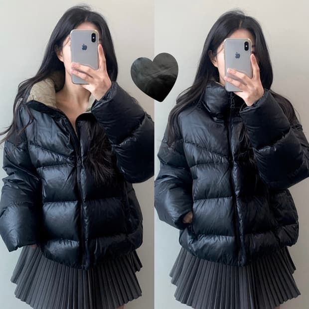 나이키 크롭 패딩