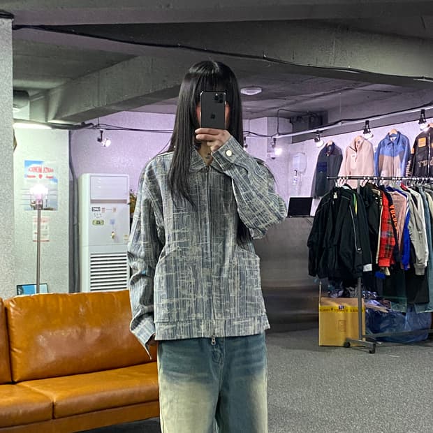 위켄드 데님 블루종 자켓 B4385