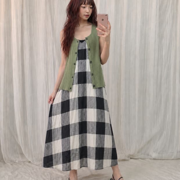 체크 무늬 소녀 코디 set🪴