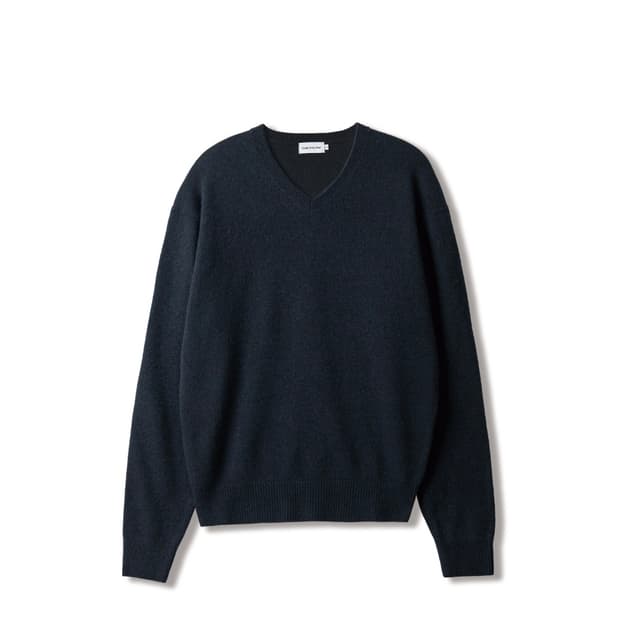 스테디에브리웨어 코지 울 캐시미어 브이넥 니트 (다크 네이비)