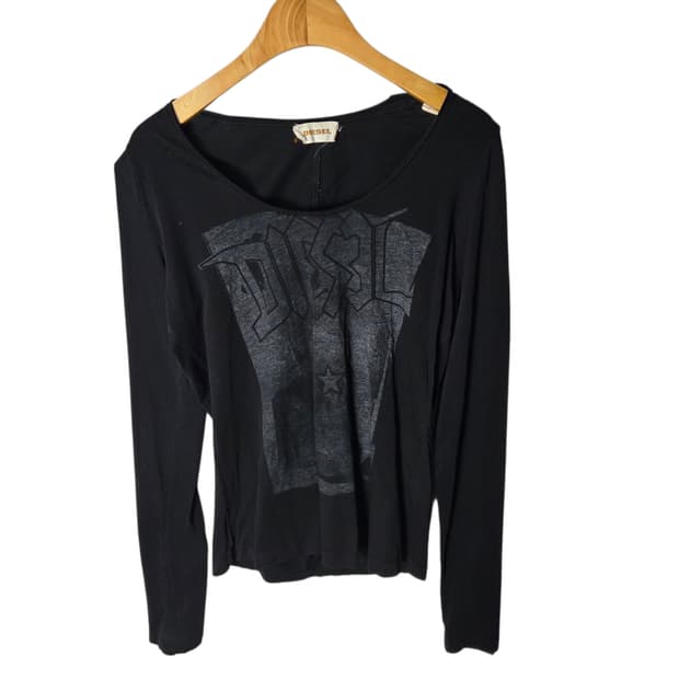 [DIESEL] 디젤 로고 그래픽 프린팅 롱슬리브