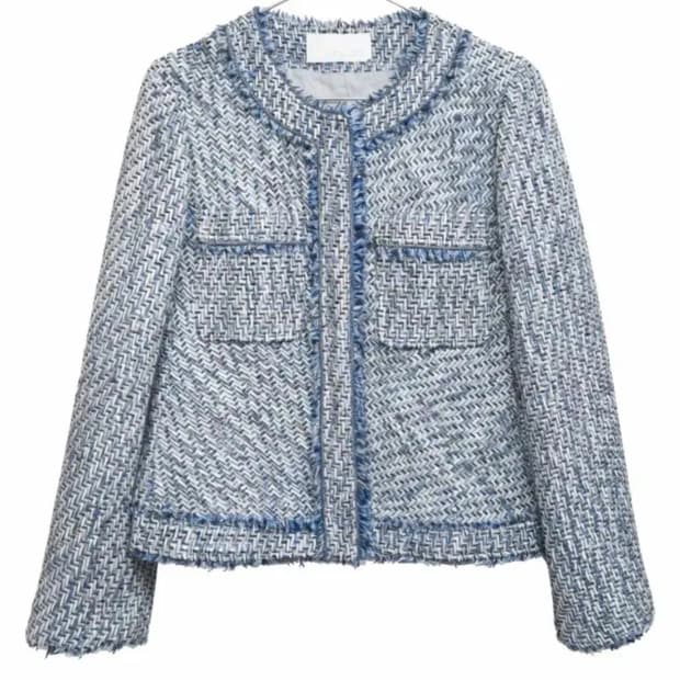 [상품명]
MICHAA 미샤 블루 트위드 자켓 (정품)
드라이크리닝 완료