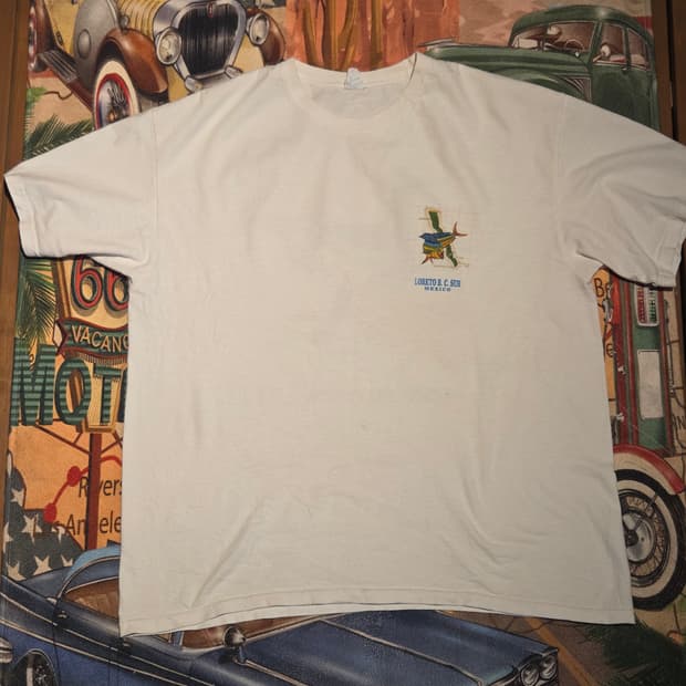 바하 칼리포르니아 피싱 빈티지 티셔츠