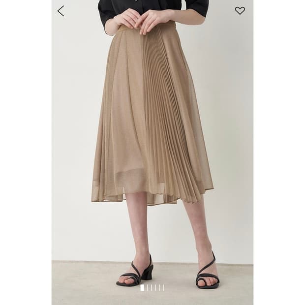 SJSJ 글리터 플리츠 밴딩 스커트