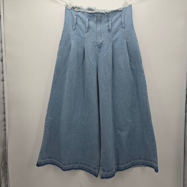 슈퍼 와이드 숏팬츠  데님 청바지 XL