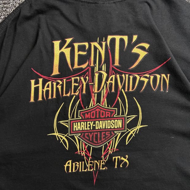 US 할리데이비슨 빅로고 하프 슬리브 3054