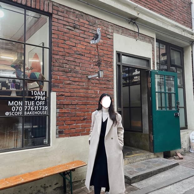 파사드패턴 울 캐시미어 벨티드 코트 