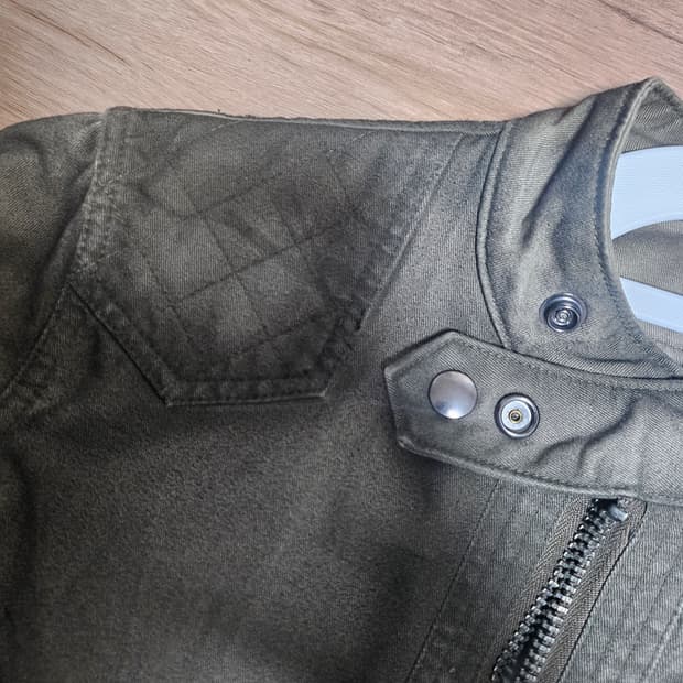 코튼 싱글 라이더 자켓