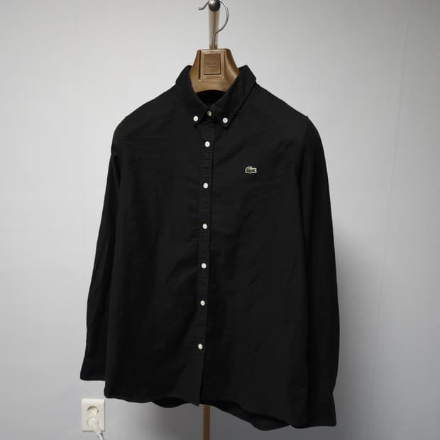 38 ) 라코스테 여성 블랙 옥스퍼드 셔츠 