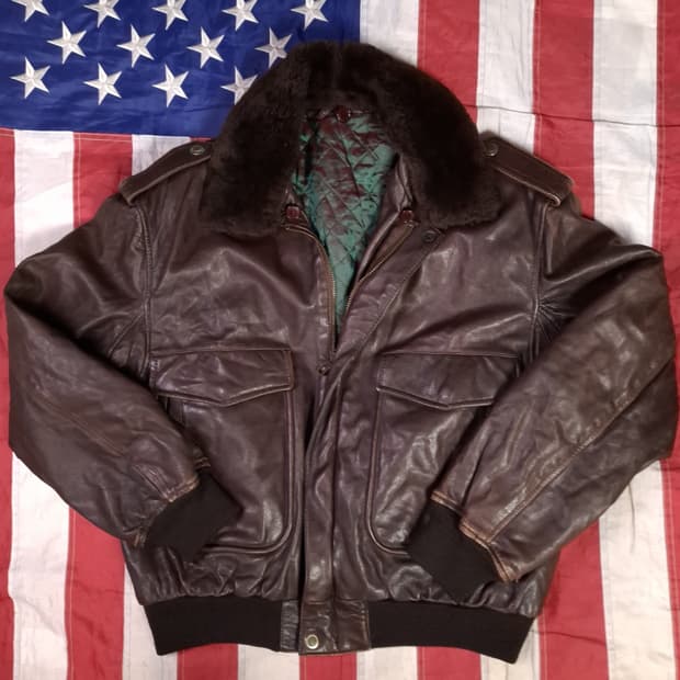 90's 유럽제조 GARA 리얼레더 G-2 TYPE 항공자켓