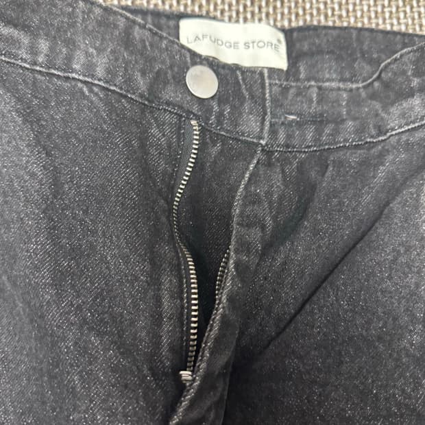 라퍼지스토어 버뮤다 원턱 데님 숏 팬츠 블랙 L
