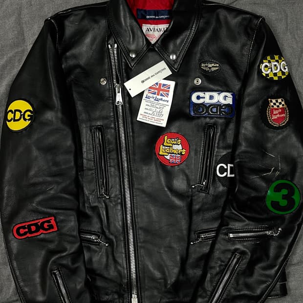 (L, 42) 루이스레더 꼼데가르송 391 라이트닝 패치