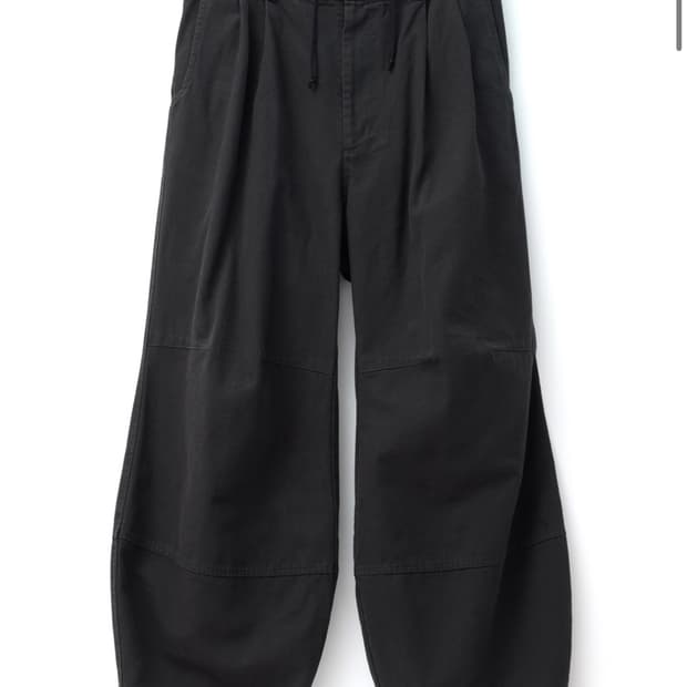 해칭룸 Volume Pants Oxford Washed black (3)