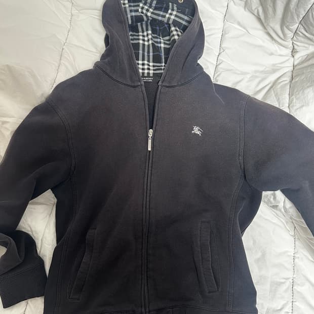 버버리 후드집업 블랙라벨 