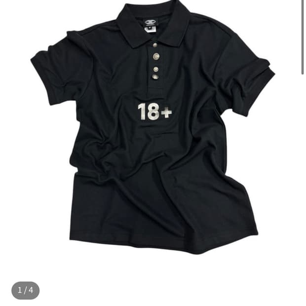 [L]모자이크 소사이어티 18+ polo tee black