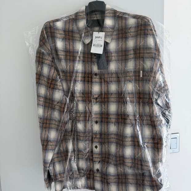 준지 26SS 아가일 셔츠 베이지 50 새상품