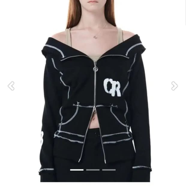 세릭 -오프숄더후드집업