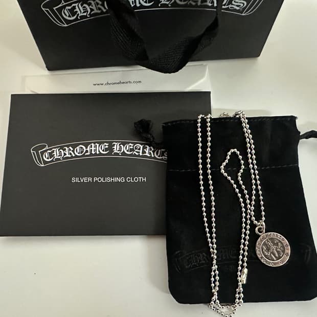 크롬하츠 엔젤메달 팬던트 + 볼체인30인치