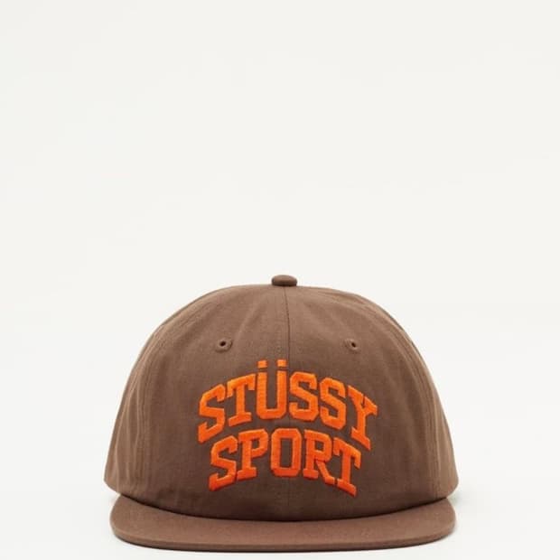 스투시 스포츠 스냅백 브라운