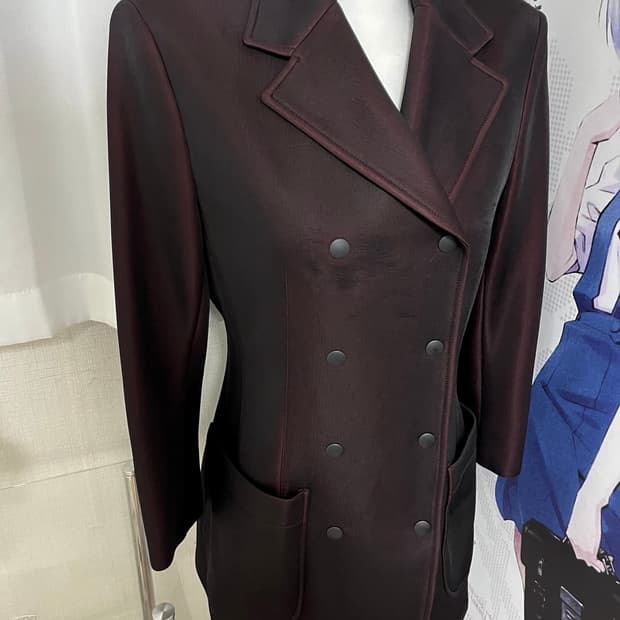 Issey miyake 더블 버튼 코트 원피스