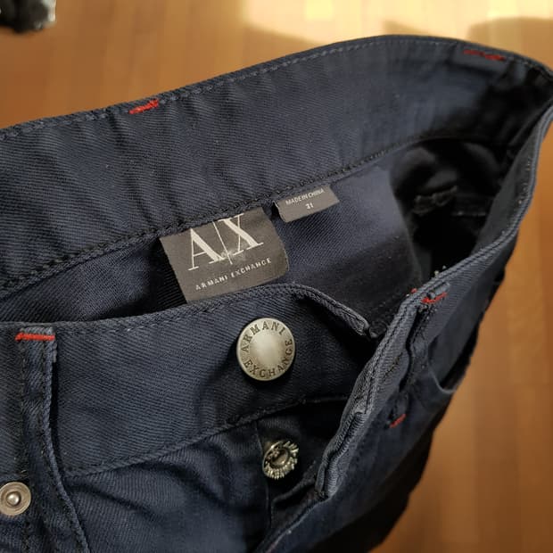 31인치 / 아르마니 익스체인지 / 일자 면바지/ 2공410