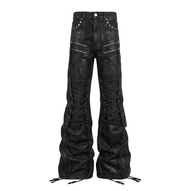 Logic Lace-up Waxed Denim