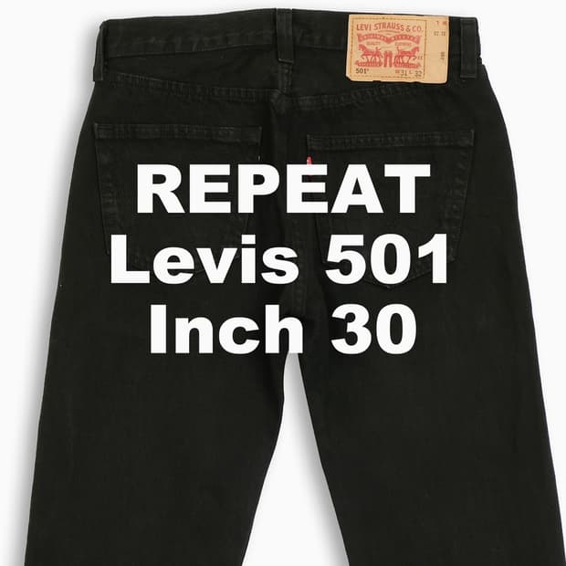 빈티지 리바이스 501 흑청 블랙진 30 인치 LV50131223