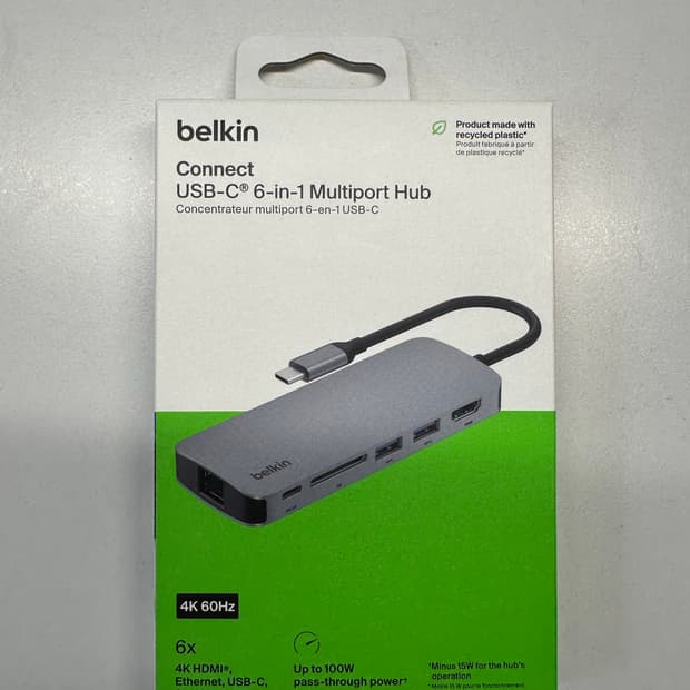 벨킨 커넥트 usb c 멀티포트 허브 어댑터 6 in 1
