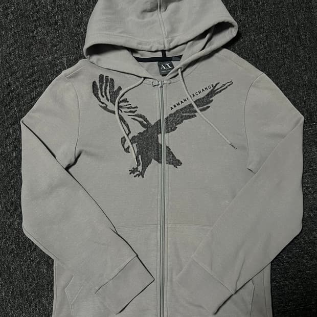 아르마니 독수리자수 후드집업