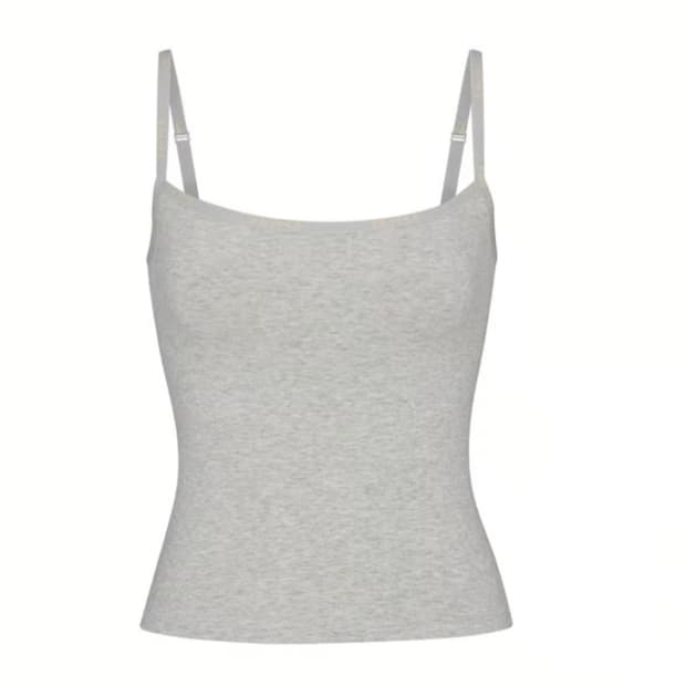 Skims tracks cotton logo tank