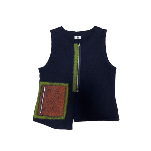 t.b(Teresa van buren) Wool Zip Vest