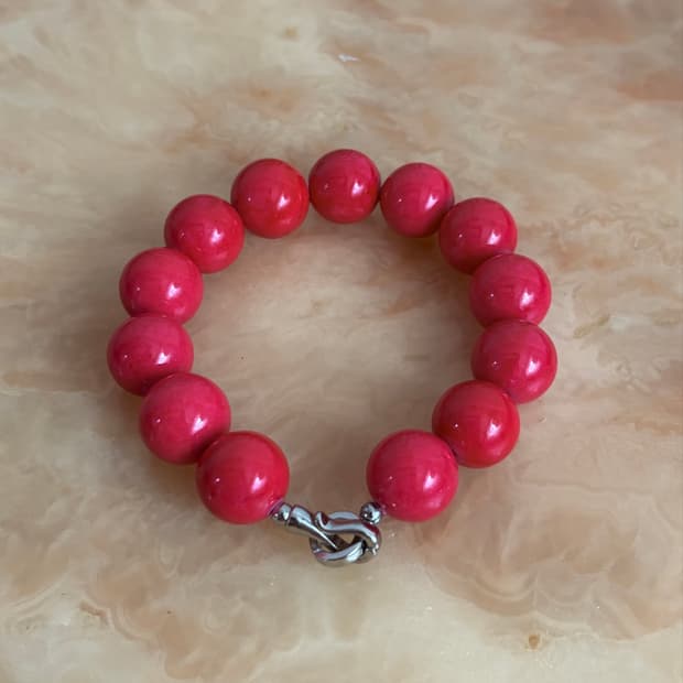 [handmade] neon pink bracelet