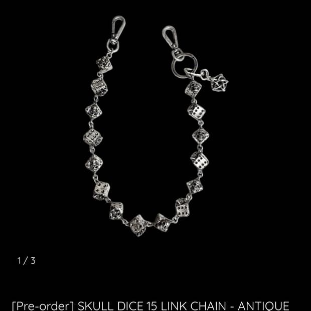 에모스탠스클럽 스컬 다이스 체인 15링크