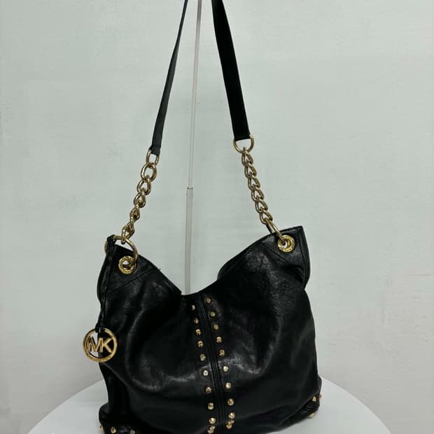 Michael Kors 마이클코어스 램스킨 스터드 체인 호보 토트백 크로