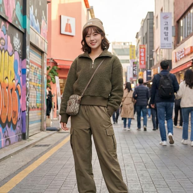 안다르 셰르파 플리스 하프 집업_S