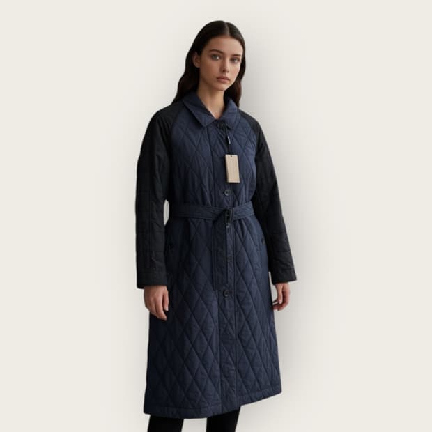 UK6/ 버버리 신형 리버시블 퀄팅 패딩코트 자켓(새상품)