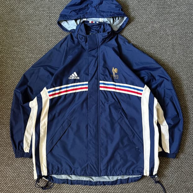 90s 아디다스 프랑스 국대 빈티지 윈드브레이커 (105-108)