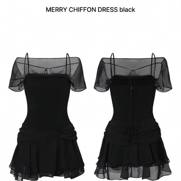 페인오어플레져 MERRY CHIFFON DRESS 메리 쉬폰 드레스M
