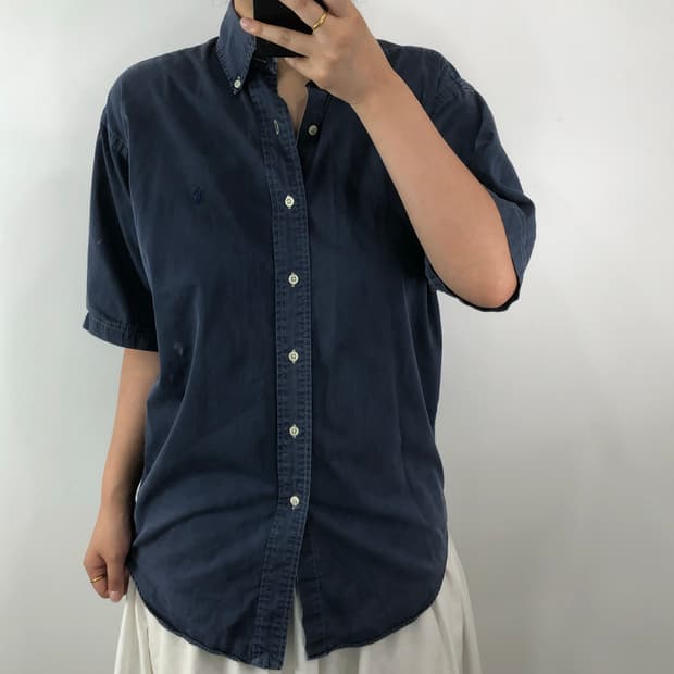 [S] 랄프로렌 네이비 반팔 셔츠