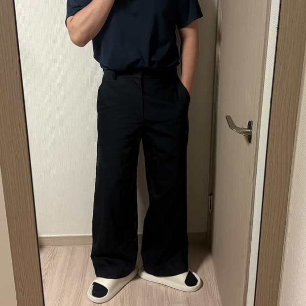 정품 COS 코스 와이드 슬랙스 블랙 팬츠 바지 30인치