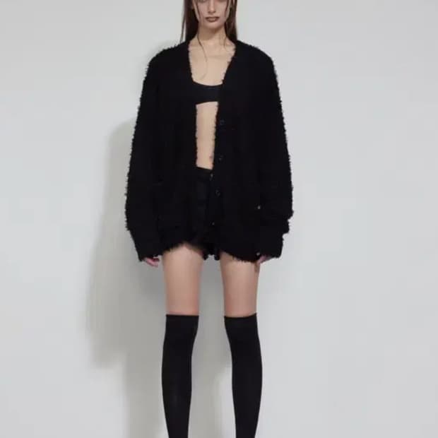 보헤미안서울 헤어리 오버핏 가디건