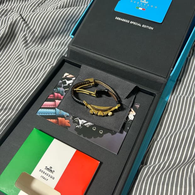 드바스크 유광골드 팔찌