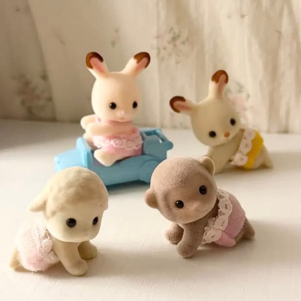 (희귀) 올드 실바니안 아기 원숭이 양 토끼 실바니안패밀리