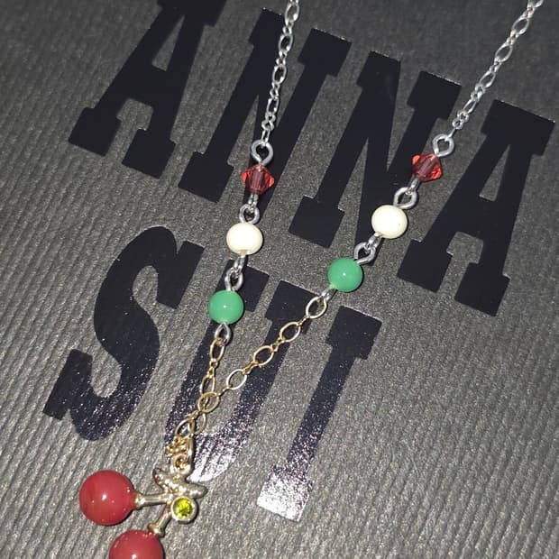 ANNASUI 안나수이 체리 목걸이 00s